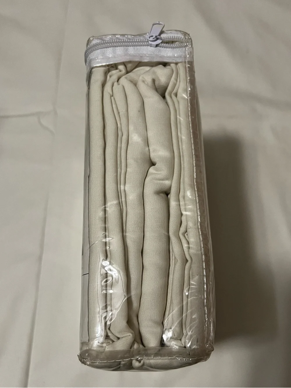 Expressions Twin XL Solid Ivory Sheet Set
